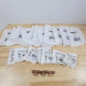 1/4" Copper Tee Fitting Lot Of 21 - Picture 1 of 3