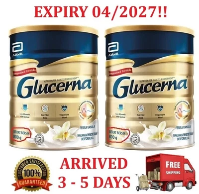 2 latas Glucerna Triple Care 800 g leche en polvo para diabéticos sabor vainilla - Envío rápido Foto 1 de 4