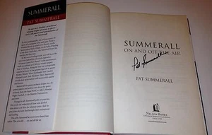 PAT SUMMERALL SIGNED BOOK SUMMERALL ON AND OFF THE AIR NEW YORK GIANTS NFL W/COA - Picture 1 of 2