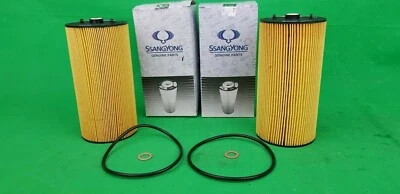 GENUINE SSANGYONG MUSSO SPORTS UTE 2.9 L TD OIL FILTER VALUE PACK (2 EA)  - image 1 of 3