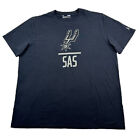 T-shirt graphique homme Under Armour Heatgear XXL noir San Antonio Spurs