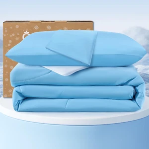 Cooling Comforter Queen Size, Double-Sided Cooling Blankets for Hot Sleepers and - Picture 1 of 8