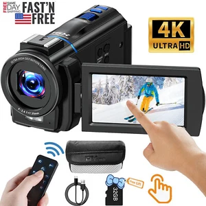 🔥4K Video Camera 48MP Camcorder 16x Digital Zoom IR Night Vision Video Recorder - Picture 1 of 10
