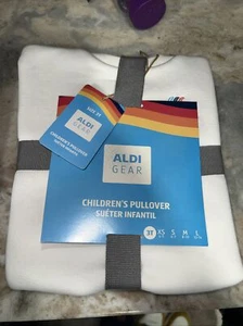 Aldi Gear 2025 Children’s white Pullover Sweatshirt Size S 6/7 ALDI - Picture 1 of 3