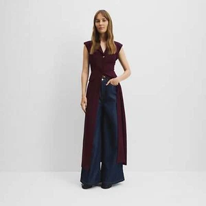 Country Road - Tailored Shirt Dress Bordeaux RRP $299 - Picture 1 of 12
