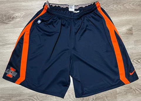 Nike Illinois Fighting Illini Basketball Gym Athletic Shorts Adult XXL 2XL USA Cover