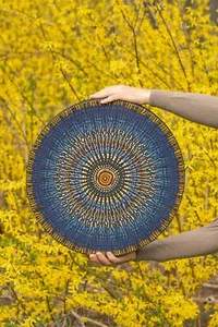 Healing Vegan Drum ”Tree Spirit”, tiefer Bassklang, keltisch stimmbare Rahmentrommel - Bild 1 von 22
