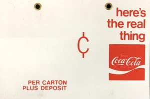 Insegna Coca-Cola 1970 Vintage Originale Coca Cola Soda Plastica Negozio di Alimentari Insegna NOS - Foto 1 di 1