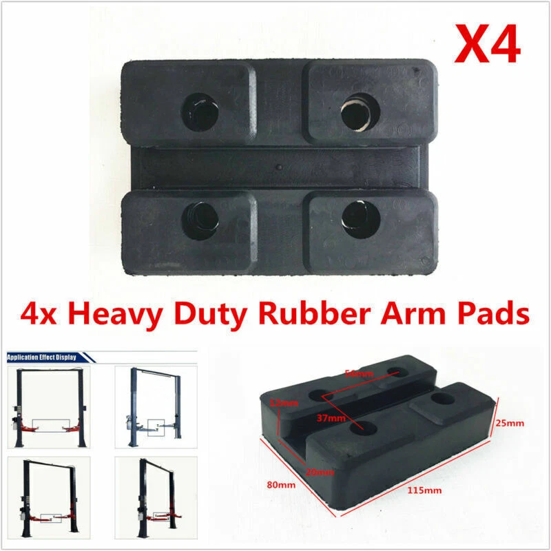 Almohadillas de brazo de goma rectangulares de alta resistencia para auto camión elevador accesorios de elevación de auto Foto 1 de 4