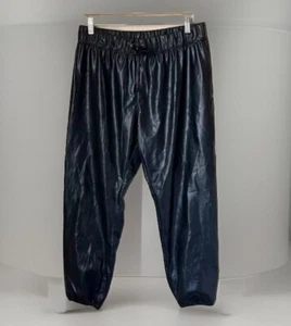 Joggers Enza costa in ecopelle nera - Foto 1 di 8