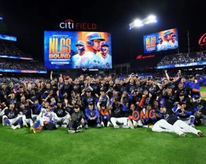 8x10 Photo ALONSO, LINDOR, NIMMO, IGLESIAS, MARTE, DIAZ New York Mets OMG ALDS - Picture 1 of 1