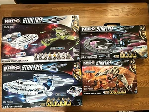 ✰ KRE-O STAR TREK lot of EIGHT kits:  Starfleet & Klingons ✰COMPLETE✰ Worth $350 - Picture 1 of 18