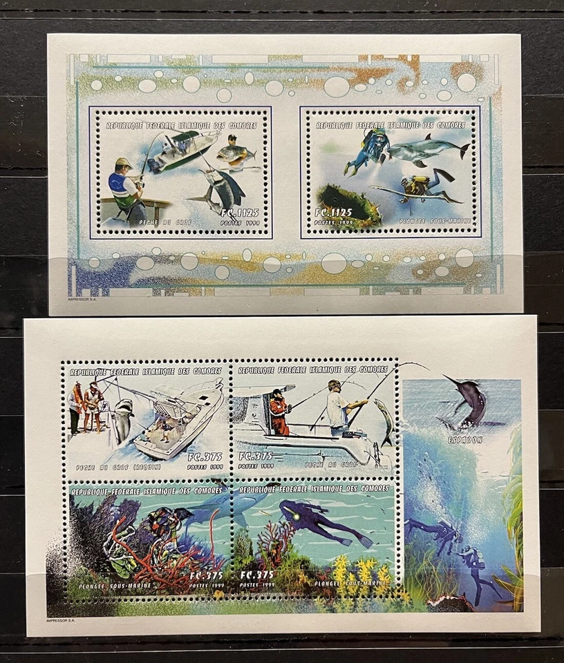 Pesca - Vida Marina - Estampillas - Timbres - Comoras - MNH** Del.5 Foto 1 de 1