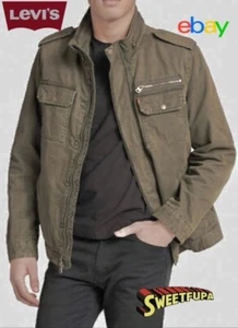 Levis Military Field Jacket Men’s Large Full Zip Quilted Lined Olive Levi’s NWT - Picture 1 of 7