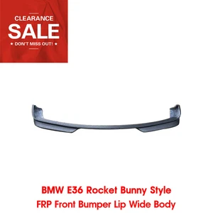 RB Style FRP Unpainted Front Bumper Lip Wide Body Body Kits For BMW 3 Series E36 - Picture 1 of 3