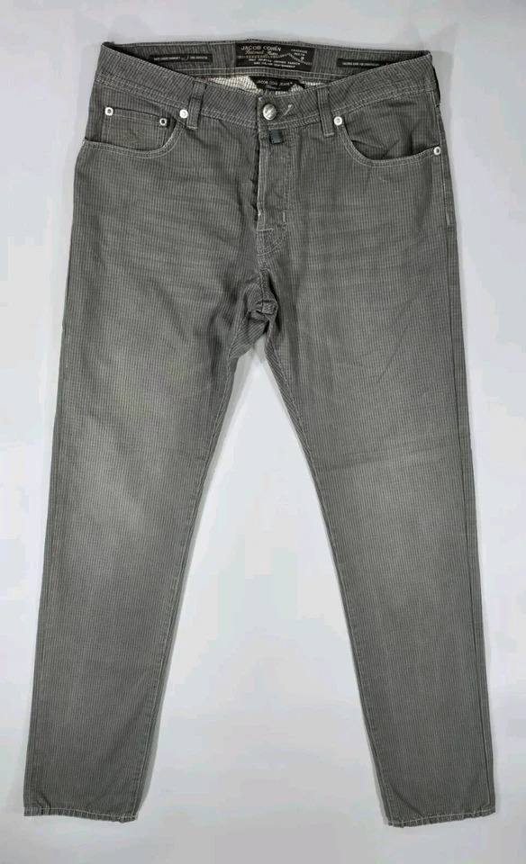 Pantalones de mezclilla Jacob Cohen para hombre talla 34x36 gris modelo J688 tela japonesa Italia Foto 1 de 4