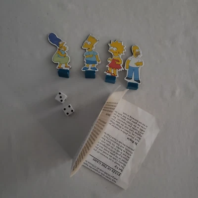 1990 Los Simpson Misterio de la Vida Juego de Mesa REEMPLAZO DADOS, FICHAS, DIRECCIÓN Foto 1 de 2