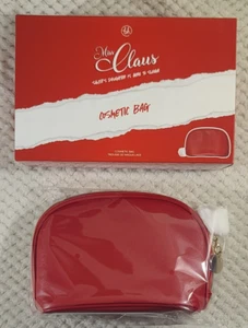 BH Cosmetics Miss Claus Premium Red Cosmetics/Makeup Bag NEW IN BOX Half Moon - Picture 1 of 7