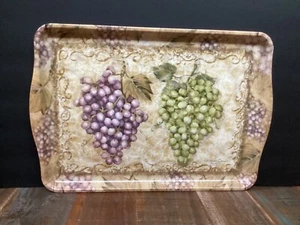 Vintage Kathleen Denis grapes large Melamine Serving Tray  Italy  18"X 12.5” - Picture 1 of 7
