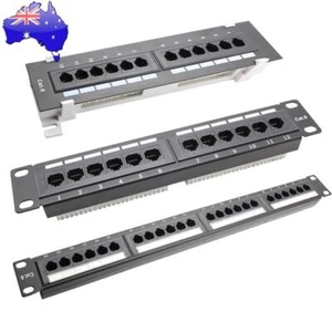 12/24 Port Network Tool Kit RJ45 Ethernet LAN Network Rack Ethernet Rack Mount - Picture 1 of 15