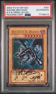 Yugioh Wayne Grayson Starter Deck Joey Red Eyes Black Dragon 1st SDJ-001 Signed - Picture 1 of 2