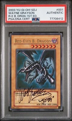 Yugioh Wayne Grayson Starter Deck Joey Red Eyes Black Dragon 1st SDJ-001 Signed - Image 1 of 2