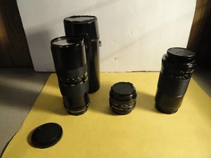 3-OLDER CAMERA LENS QUANTARY , HANIMEX & CANON NICE USED CONDITION - Picture 1 of 11