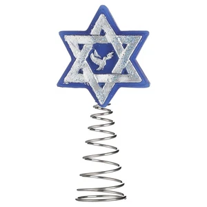 Hanukkah Hexagram Mini Christmas Tree Topper 4inch Star of David Hanukkah Dec... - Bild 1 von 7