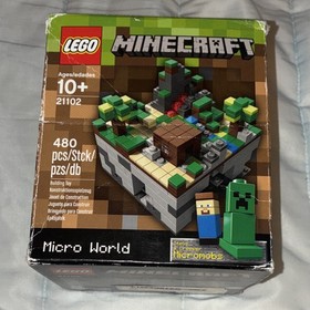 LEGO Minecraft Micro World 21102 Complete Set 480 Pieces Steve Creeper
