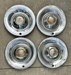 Set of 4 Sombrero Genuine Original 40's 50's Pontiac Wheel Cover Hub Cap Hubcap - Picture 1 of 9