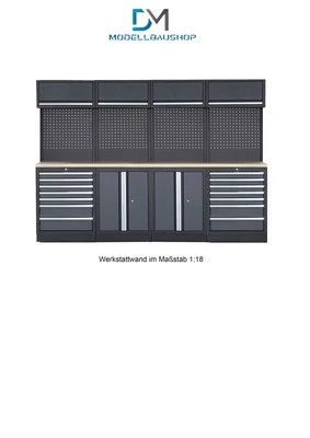 DM-MODELLBAUSHOP Pared de taller banco de trabajo mesa armario calcomanía diorama modelismo 1:18