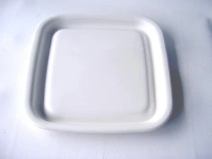 CORNING WARE BROWNING BROWNER GRILL MICROWAVE SQUARE WHITE VGC - Picture 1 of 3
