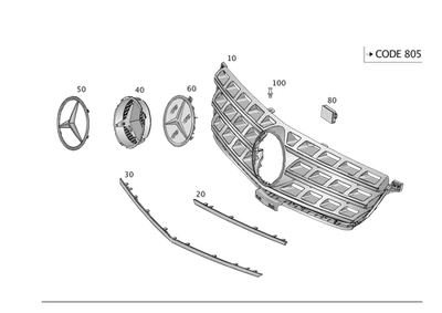 Genuine Mercedes-Benz Base Plate 164-888-04-11 - Image 1 of 2