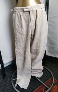 VINTAGE NEW & LONGWOOD TROUSERS GURKHA CORDUROY CREAM WAIST 46cm LEG 104cm RARE! - Picture 1 of 5