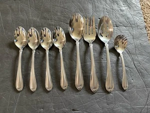 Lenox Flatware Chandelle 18/8 Stainless Spoons/serving Pieces (8) Satin - Picture 1 of 5