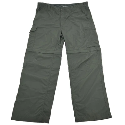 Pantalones cargo convertibles Columbia Omni Shade para hombre 38x30 verdes senderismo al aire libre Foto 1 de 4