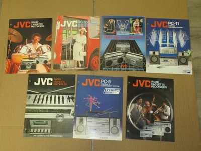JVC Boombox RCMB80 PC11 PC5 RC727 RCM70 RC636 Original 7 Brochure Catalogue - Image 1 of 4
