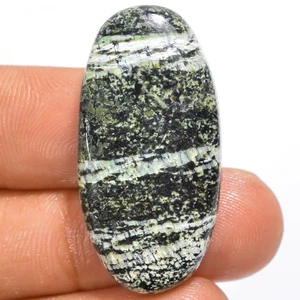 Natürlicher grüner Schweizer Opal ovale Form Cabochon Edelstein 28 Kt. 34X17X6 mm A-14996 - Bild 1 von 1