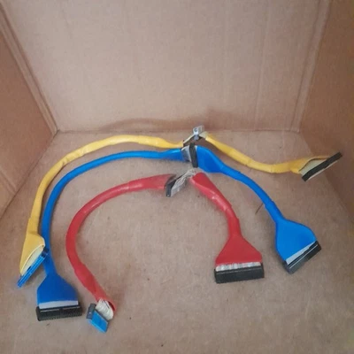 2 Round IDE & 1 Floppy Disc Cables 60 & 50cm - Image 1 of 2