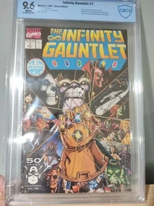 INFINITY GAUNTLET #1 CBCS 9.6 MARVEL 1991 - Jim Starlin, George Perez, Thanos - Picture 1 of 2