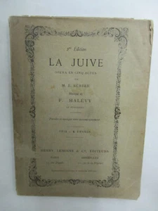 "La Juive Opéra en 5 actes" de Scribe,Musique de Halévy /Le moine & Cie éditeur - Picture 1 of 1