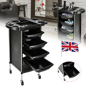 4 Drawer Rolling Shelf Beauty Trolley Cart Salon Barber Organizer Stand Display - Picture 1 of 12