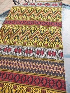 Vintage Tailandia Corredor o Envoltura Tejido Diseño 14 x102 Tribal Boho Colorido - Imagen 1 de 10