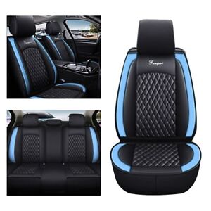 Car Seat Covers 5-Seats for Lincoln Leather Cushion  ct0008 Black Blue