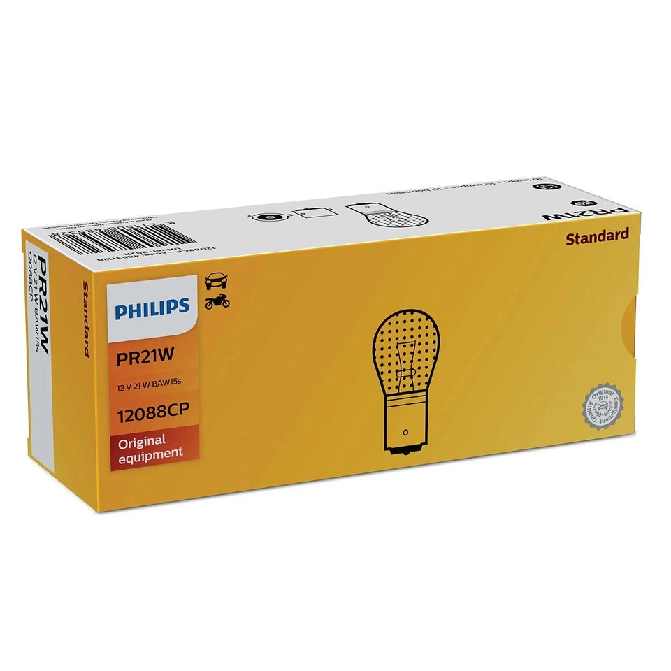 PHILIPS Halogen Vision PR21W Detener la bombilla 12088CP BAW15d Single - Imagen 1 de 1