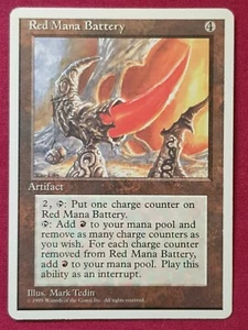 Magic The Gathering 4TH EDITION RED MANA BATTERY artifact card MTG - Picture 1 of 2