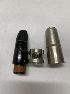 Vintage Geo M. Bundy 3 Alto Clarinet Mouthpiece With Cap And Ligature Set NICE ! - Picture 1 of 9