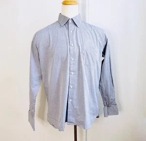 Camisa de vestir Mario Caldi para hombre 100 algodón a cuadros con botones 17,5 44 Italia - Imagen 1 de 5