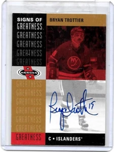 Bryan Trottier 2001 UD HEROES SIGNOS DE GRANDEZA CERTIFICADO AUTÓGRAFO - Imagen 1 de 1