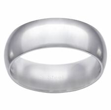 81stgeneration Stainless Steel 8 mm Plain Engagement Wedding Ring